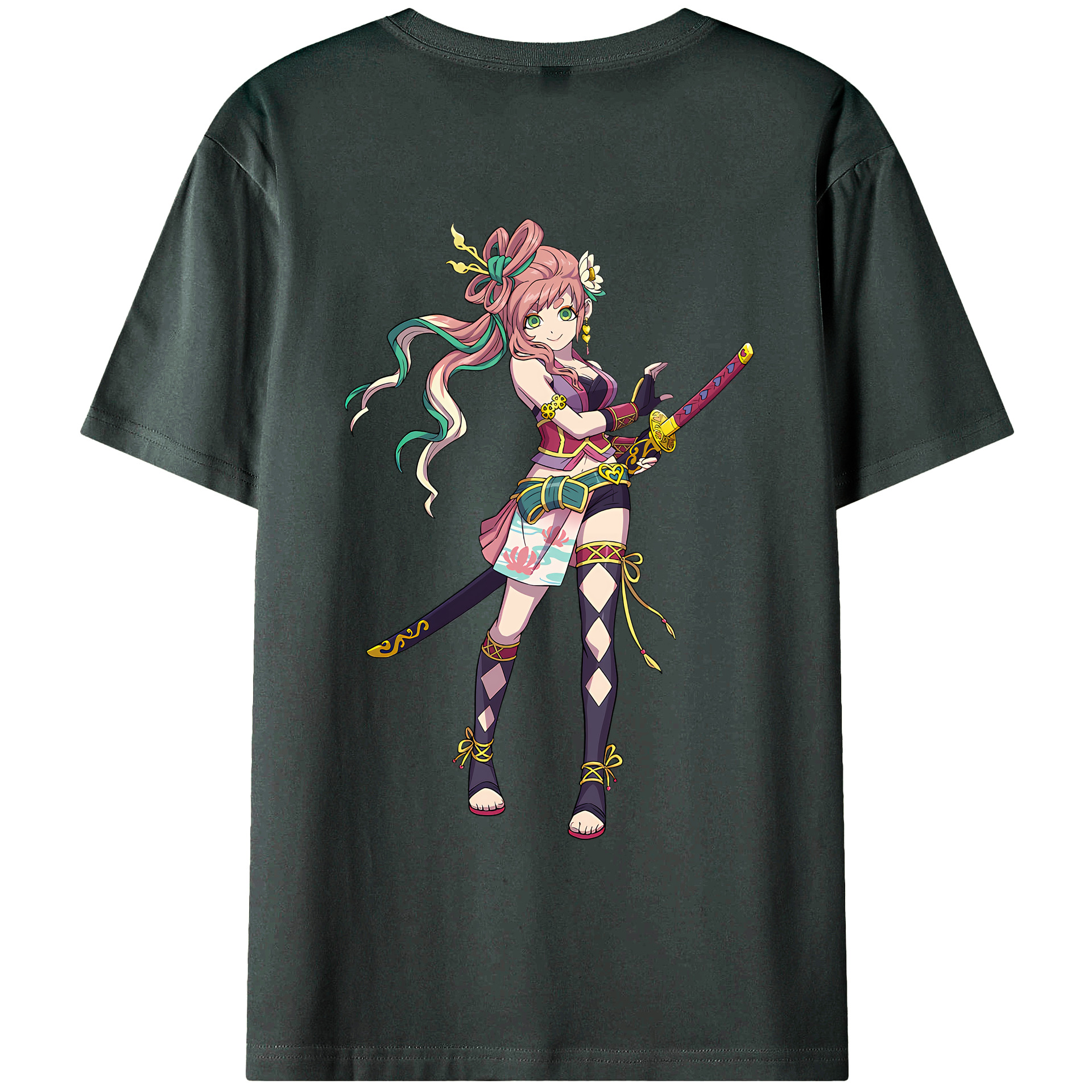 （画像用） 妖怪ウォッチ Yo-kai Watch 綿100％ メンズ半袖Tシャツ（バックプリント） 通気性